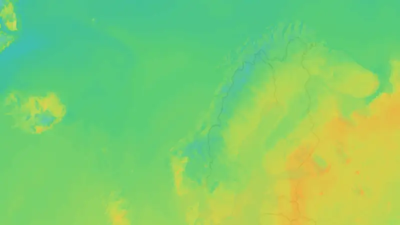 Temperatuur weather map