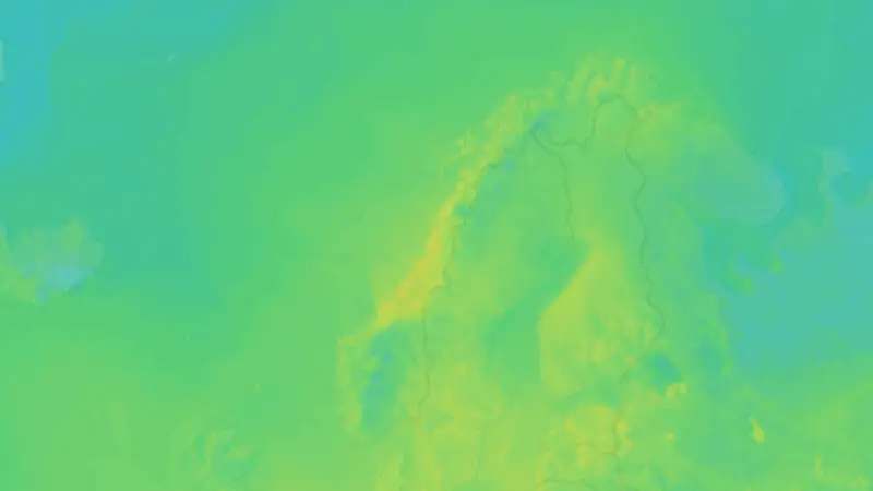 Temperature weather map