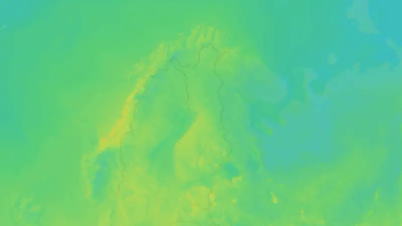Temperature weather map