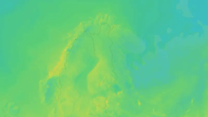 Temperature weather map