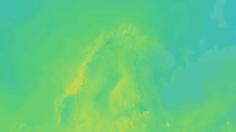 Temperature weather map