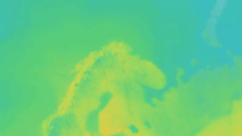 Temperature weather map