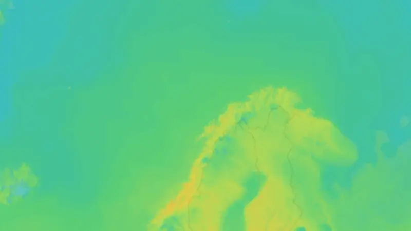 Temperature weather map