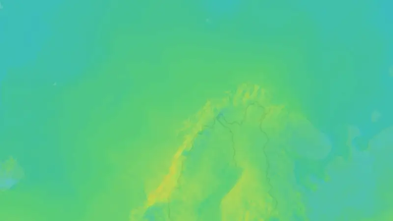 Temperature weather map