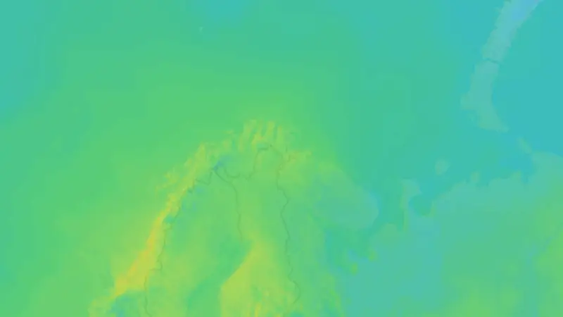 Temperature weather map