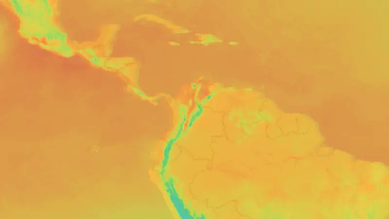 Temperature weather map