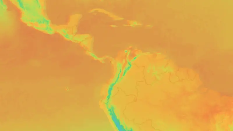 Temperature weather map