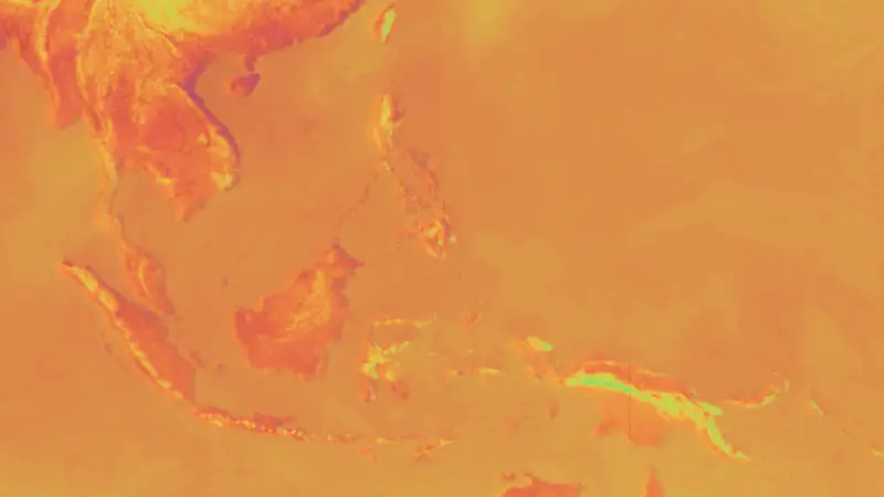 Temperature weather map
