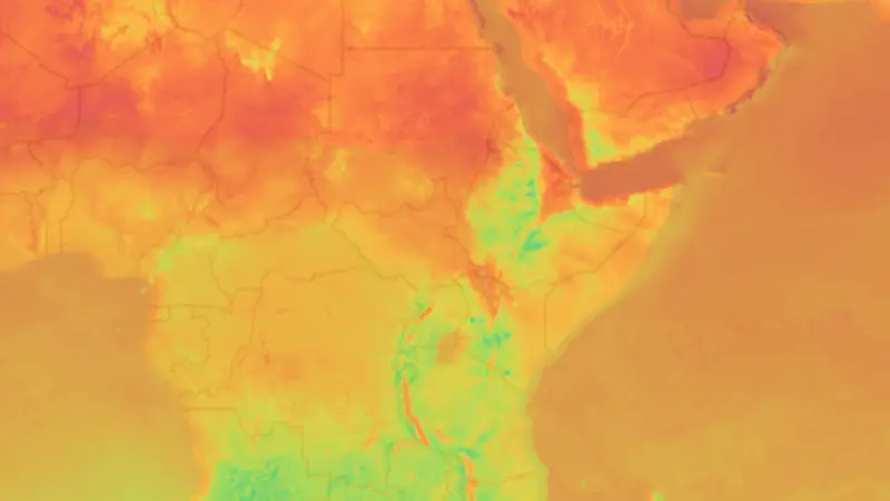Temperature weather map