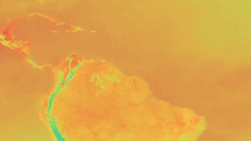 Temperature weather map