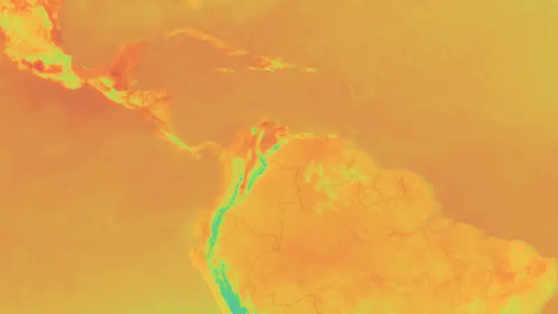 Temperature weather map
