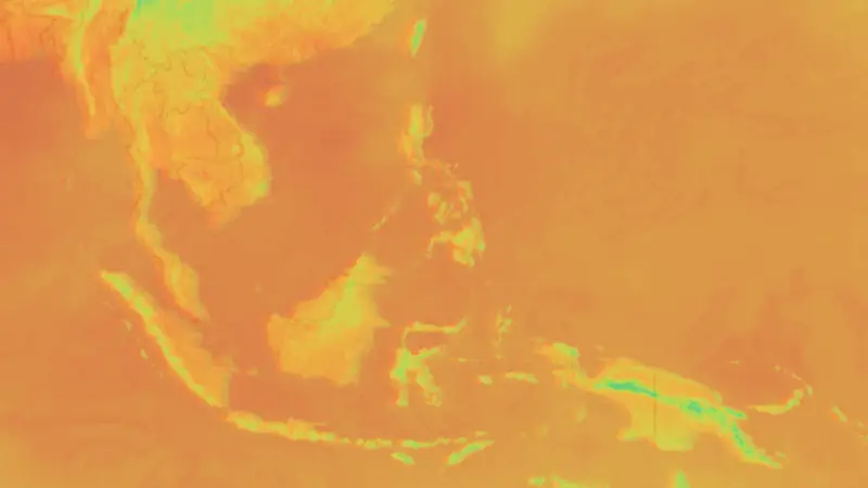Temperature weather map