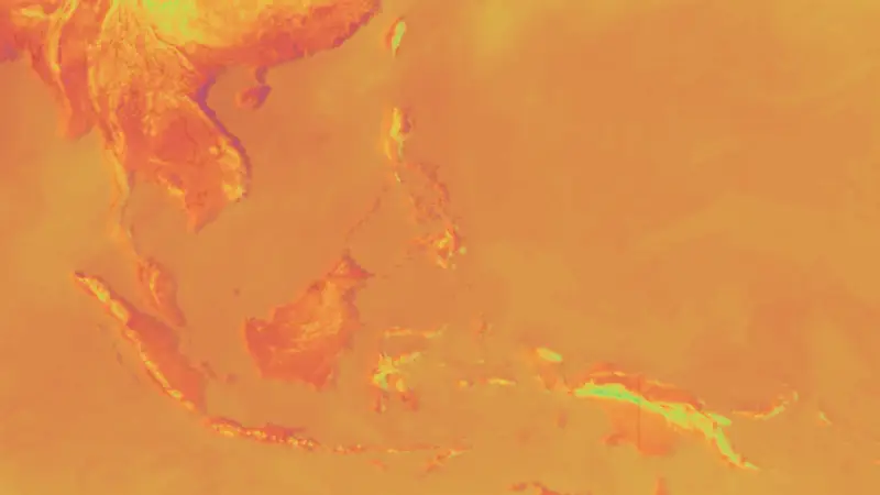 Temperature weather map