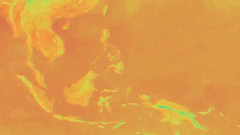 Temperature weather map