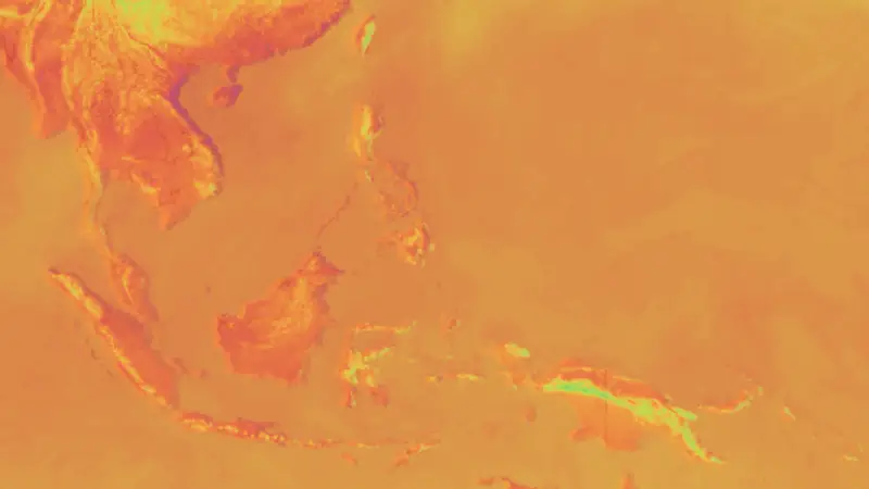 Temperature weather map