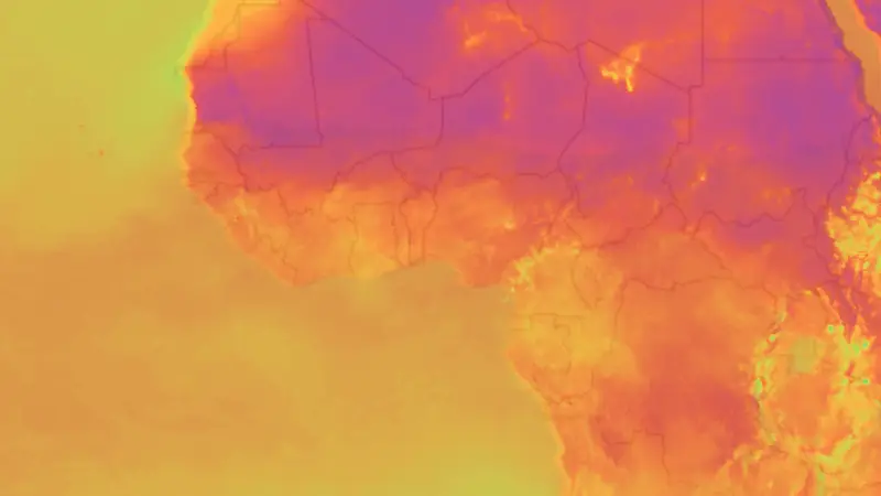 Lämpötila weather map