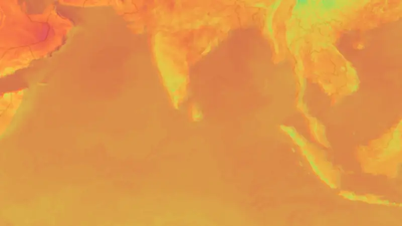 Temperature weather map