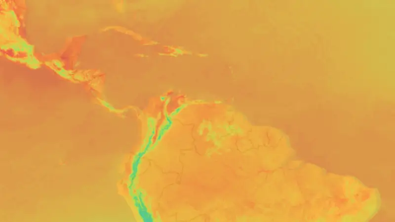 Temperature weather map