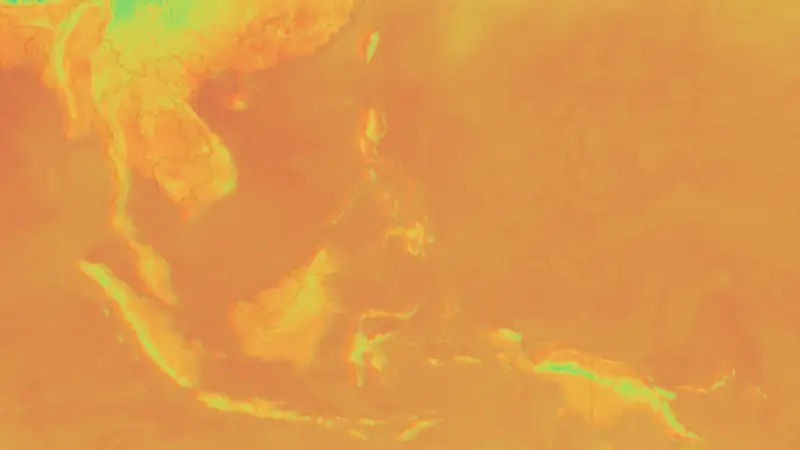 Temperature weather map