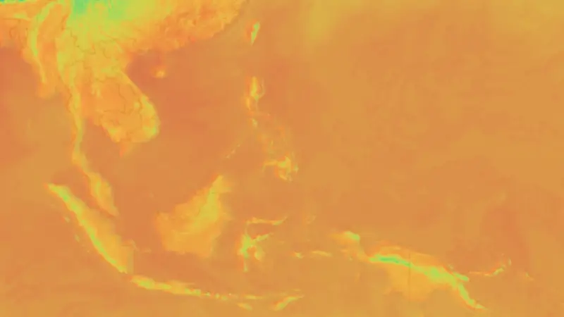Temperature weather map