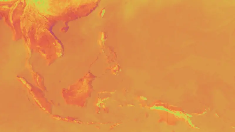 Temperature weather map