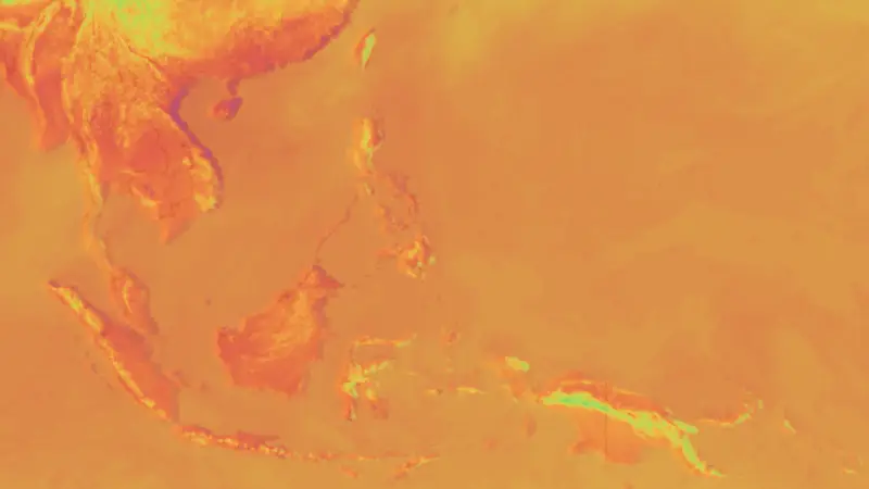 Temperature weather map