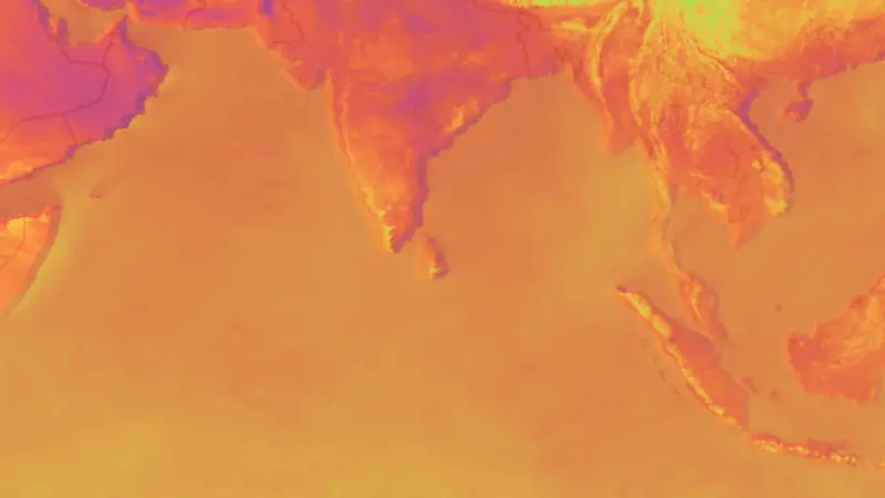 Temperature weather map