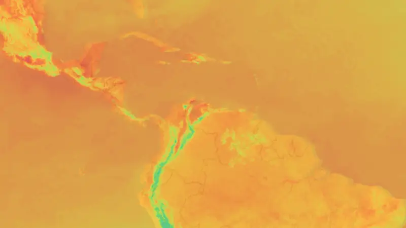 Temperature weather map
