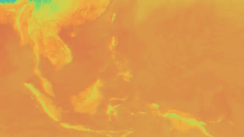 Temperature weather map
