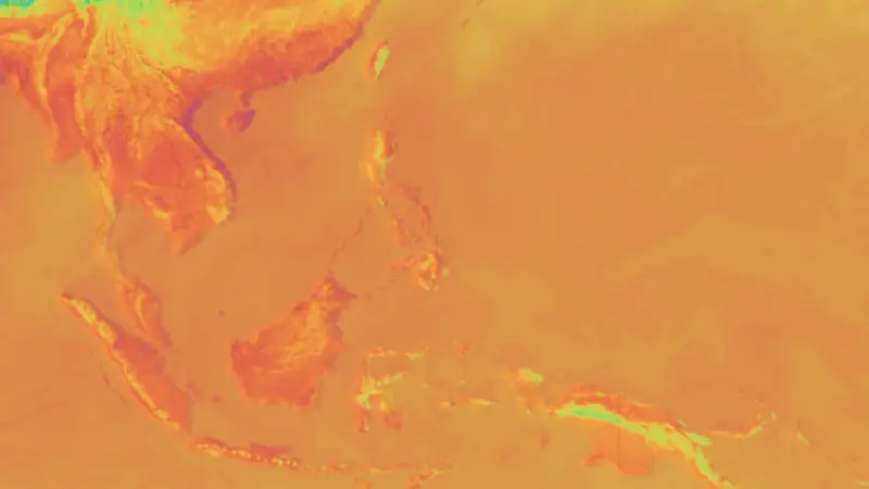 Temperature weather map