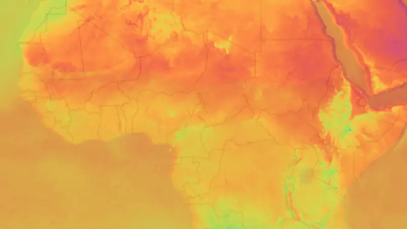 Temperature weather map